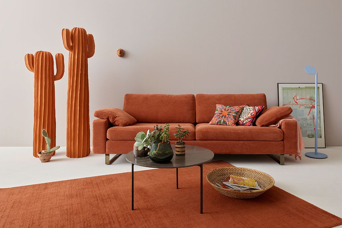 Designklassiker Sofa Conseta von COR  orange Zweisitzer