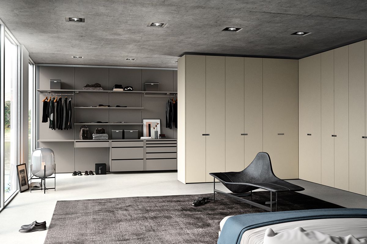 Begehbarer Kleiderschrank Schranksystem Schlafzimmer in Raumhöhe